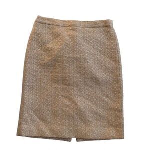 J. Crew Collection Pebble Jacquard Pencil Skirt Size 8 Wool and Silk Blend
